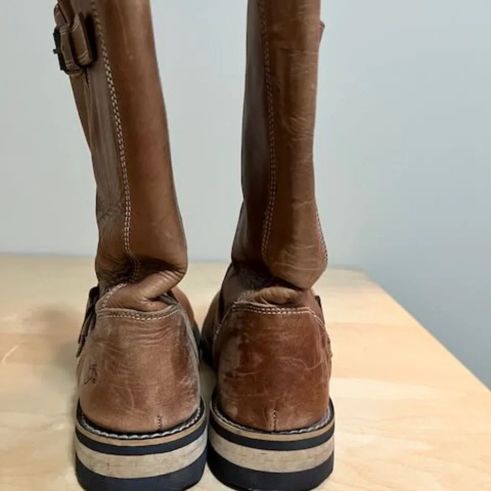 John Fluevog Engineer Boots Brown 10 MENS - Picture 7 of 10